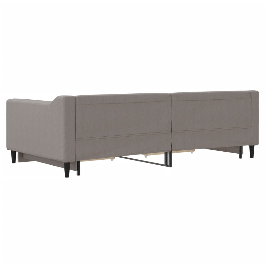 tópszínű kihúzható szövet heverő fiókkal 100 x 200 cm