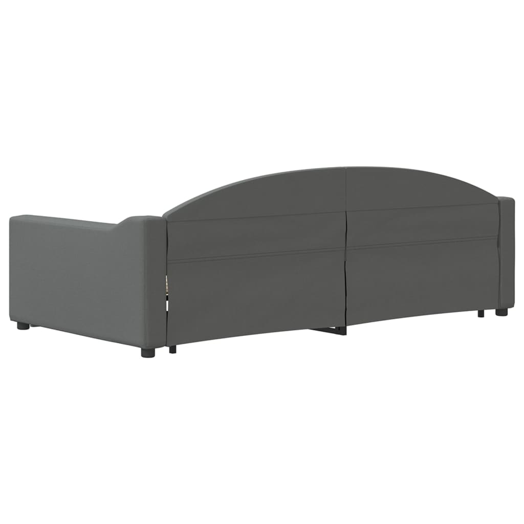 sötétszürke kihúzható szövet heverő 100 x 200 cm