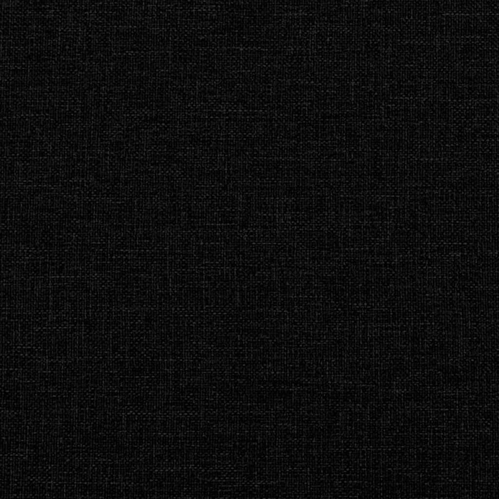 fekete kihúzható szövet heverő matracokkal 80 x 200 cm