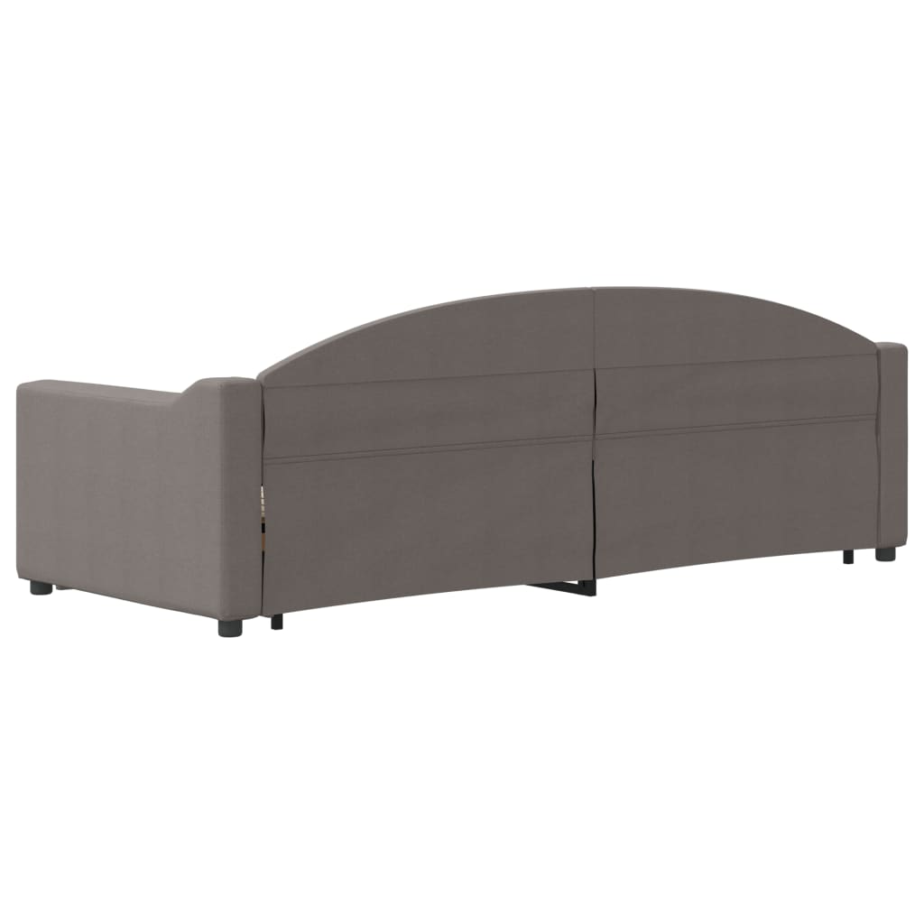 tópszínű kihúzható bársonyheverő fiókokkal 80 x 200 cm