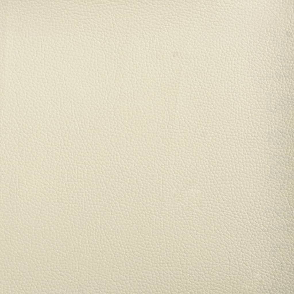 krémszínű kihúzható műbőr heverő 90 x 200 cm