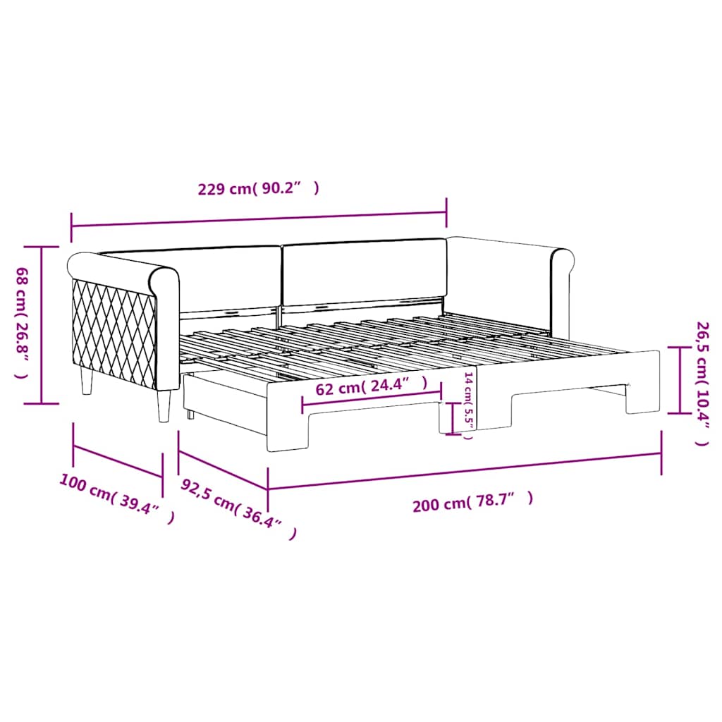 sötétzöld kihúzható bársony heverő 90 x 200 cm