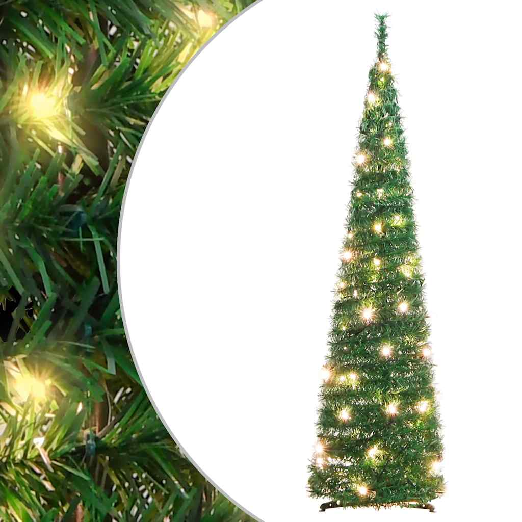 könnyen felállítható műkarácsonyfa 50 db LED-fénnyel 120 cm