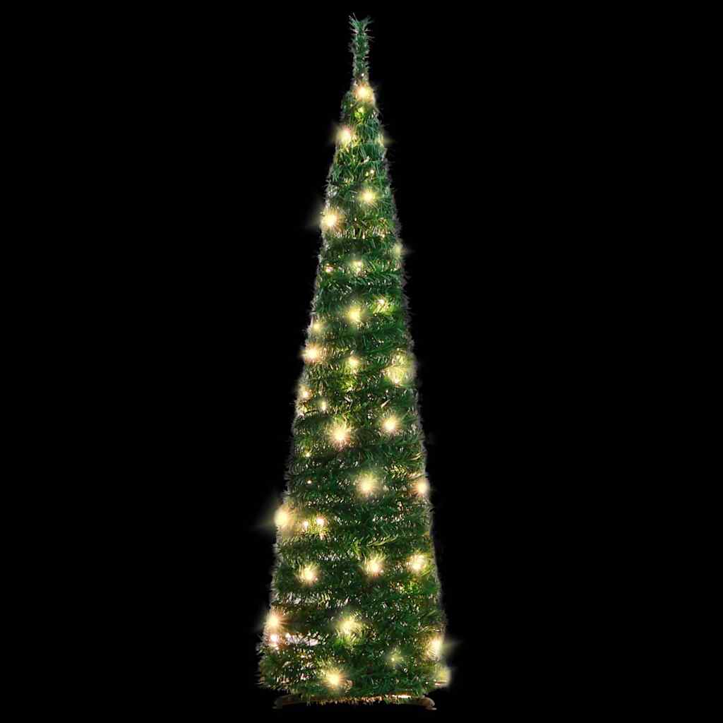 könnyen felállítható műkarácsonyfa 50 db LED-fénnyel 120 cm