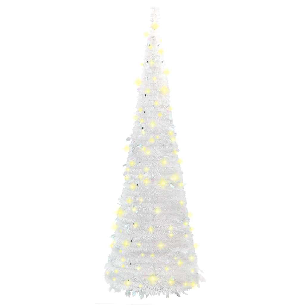 könnyen felállítható műkarácsonyfa 50 db LED fénnyel 120 cm