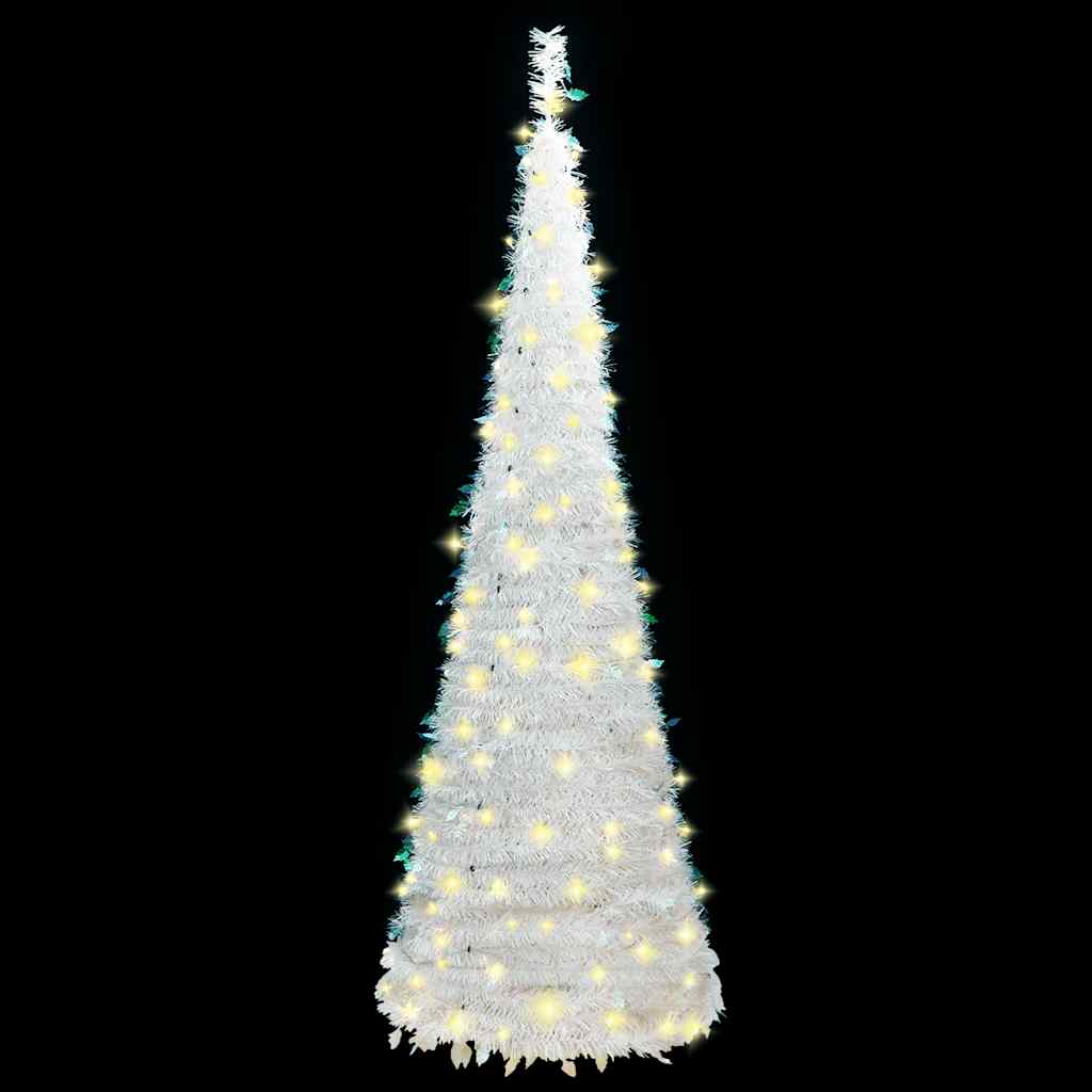 könnyen felállítható műkarácsonyfa 100 db LED fénnyel 150 cm
