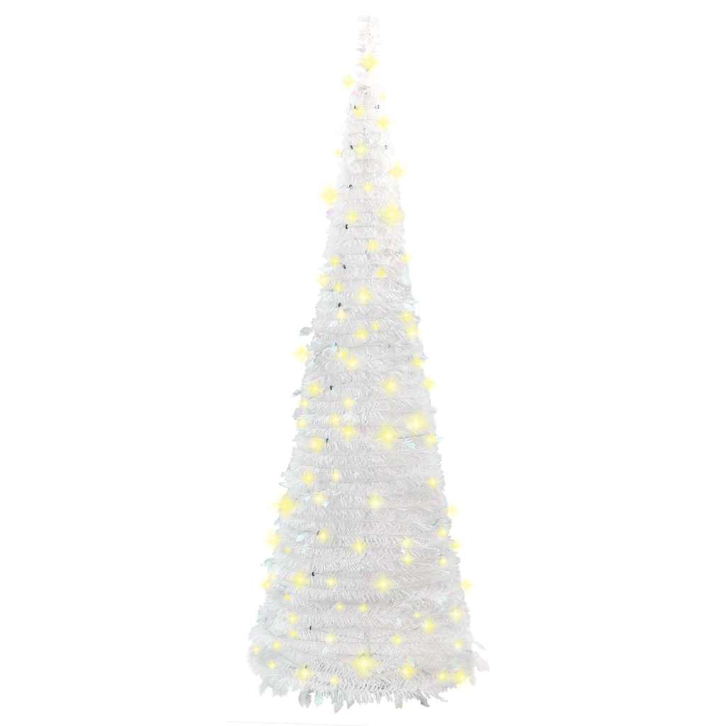 könnyen felállítható műkarácsonyfa 150 db LED fénnyel 180 cm