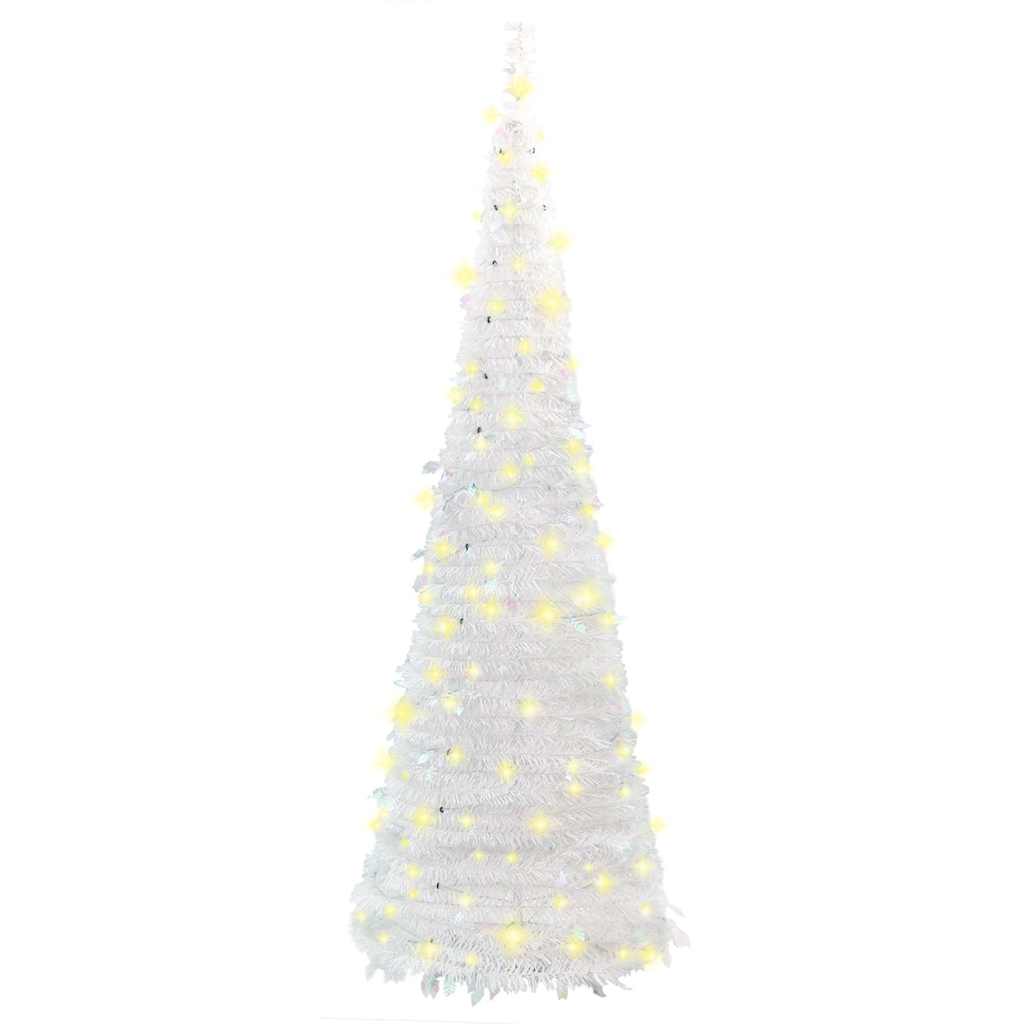 könnyen felállítható műkarácsonyfa 200 db LED fénnyel 210 cm