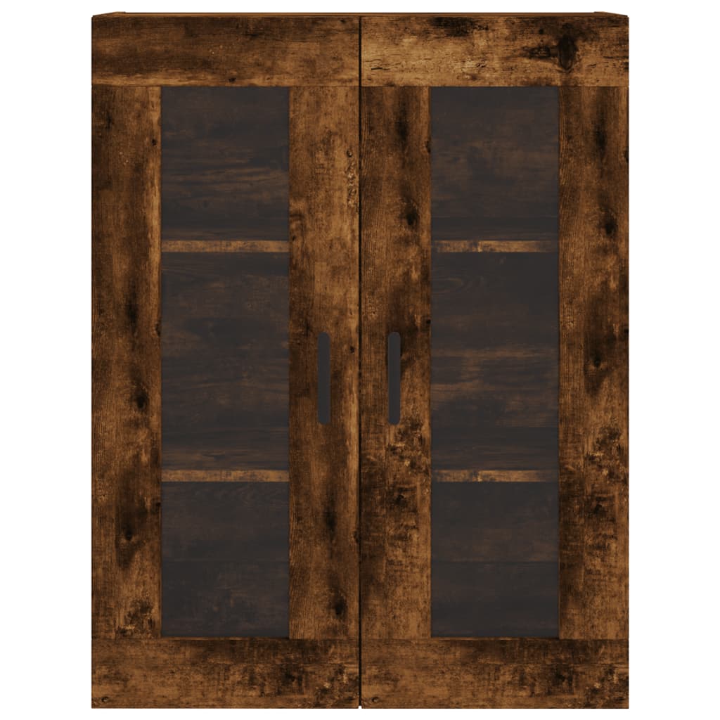 füstös tölgy színű szerelt fa magasszekrény 69,5 x 34 x 180 cm