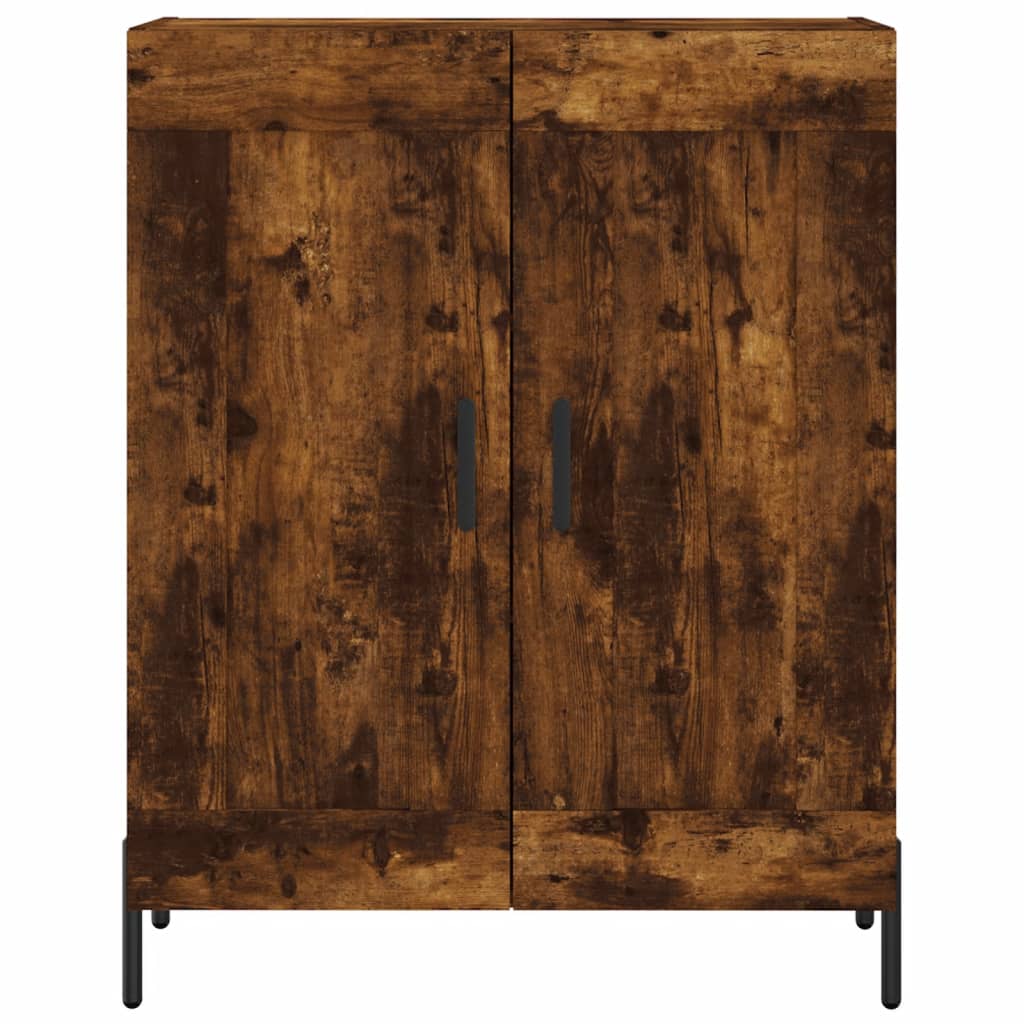 füstös tölgy színű szerelt fa magasszekrény 69,5 x 34 x 180 cm