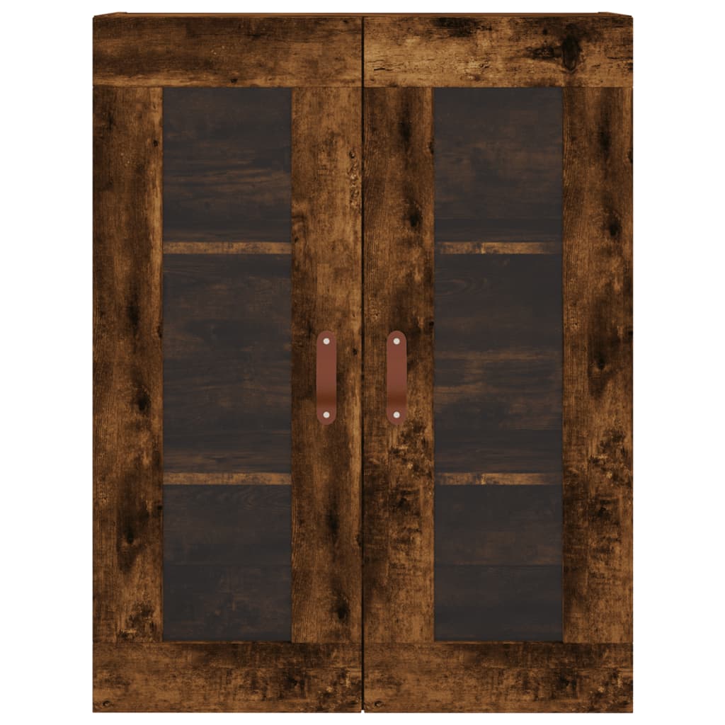 füstös tölgy színű szerelt fa magasszekrény 69,5 x 34 x 180 cm