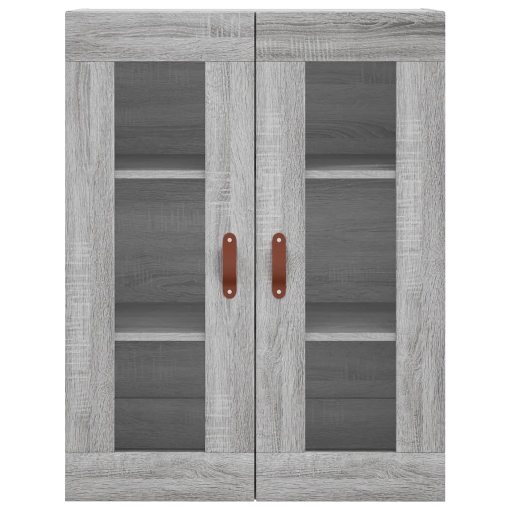 szürke sonoma szerelt fa magasszekrény 69,5 x 34 x 180 cm