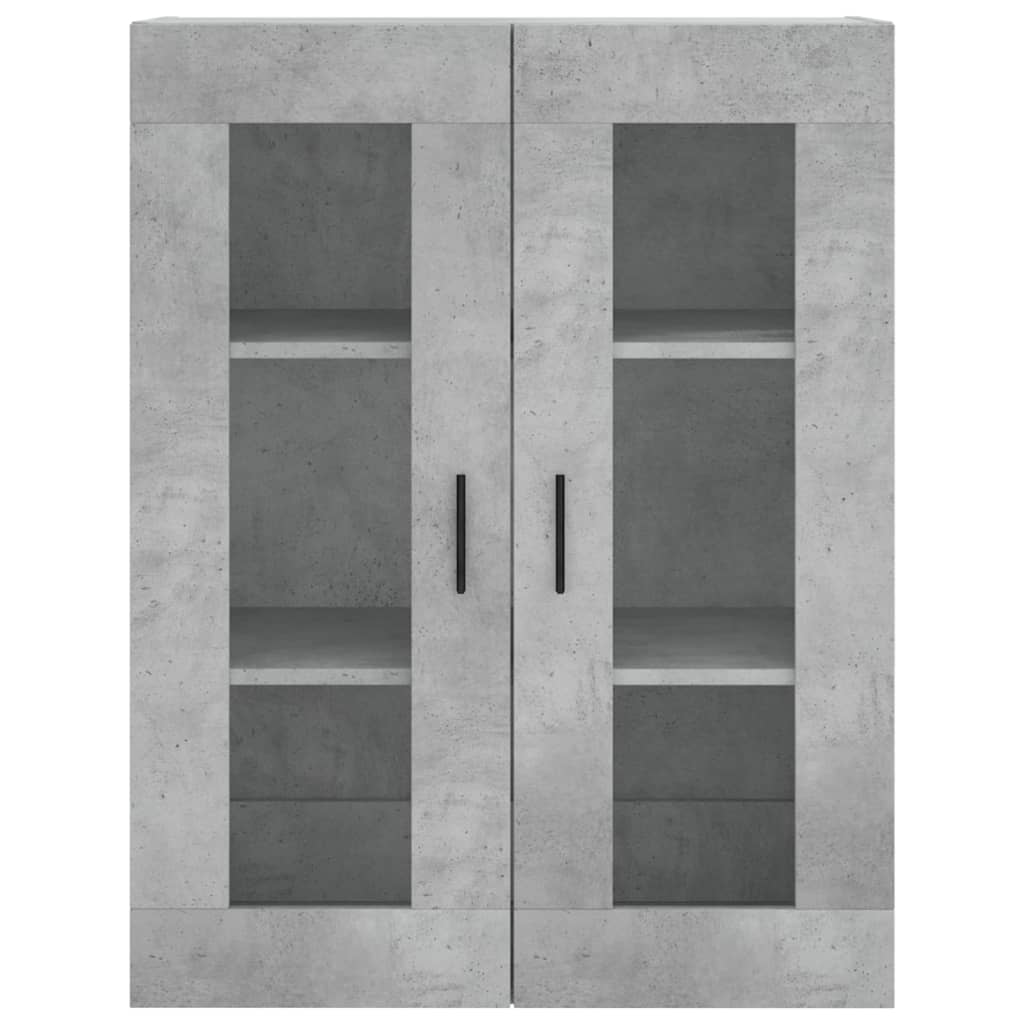 betonszürke szerelt fa magasszekrény 69,5 x 34 x 180 cm