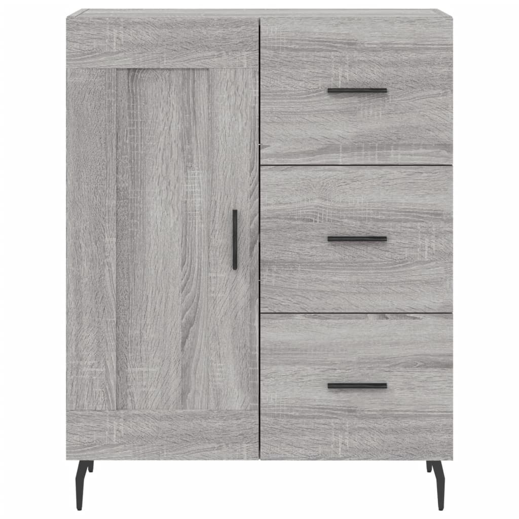 szürke sonoma szerelt fa magasszekrény 69,5 x 34 x 180 cm