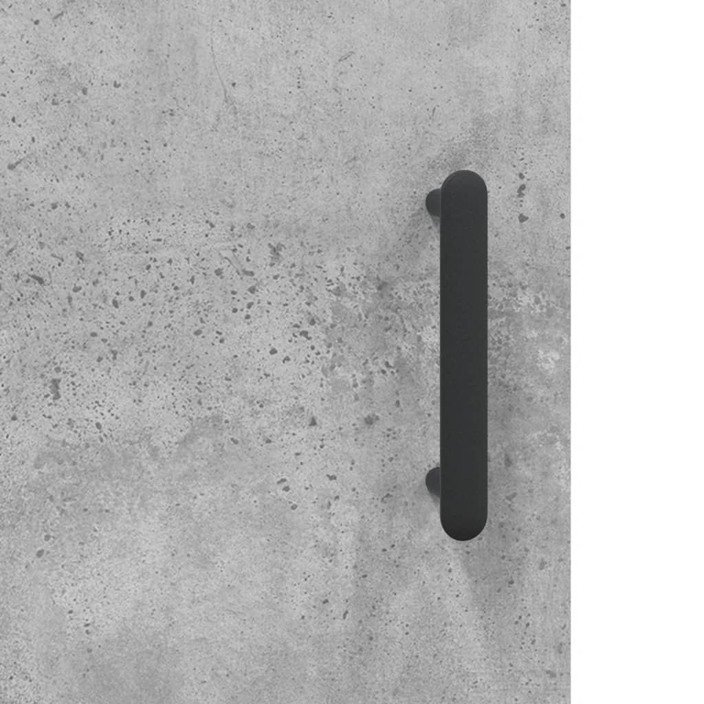 betonszürke szerelt fa magasszekrény 34,5x34x180 cm