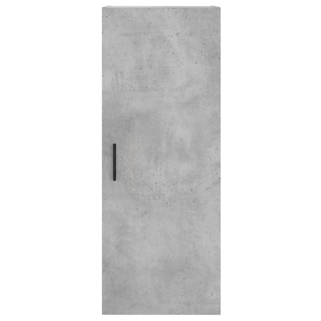 betonszürke szerelt fa magasszekrény 34,5x34x180 cm