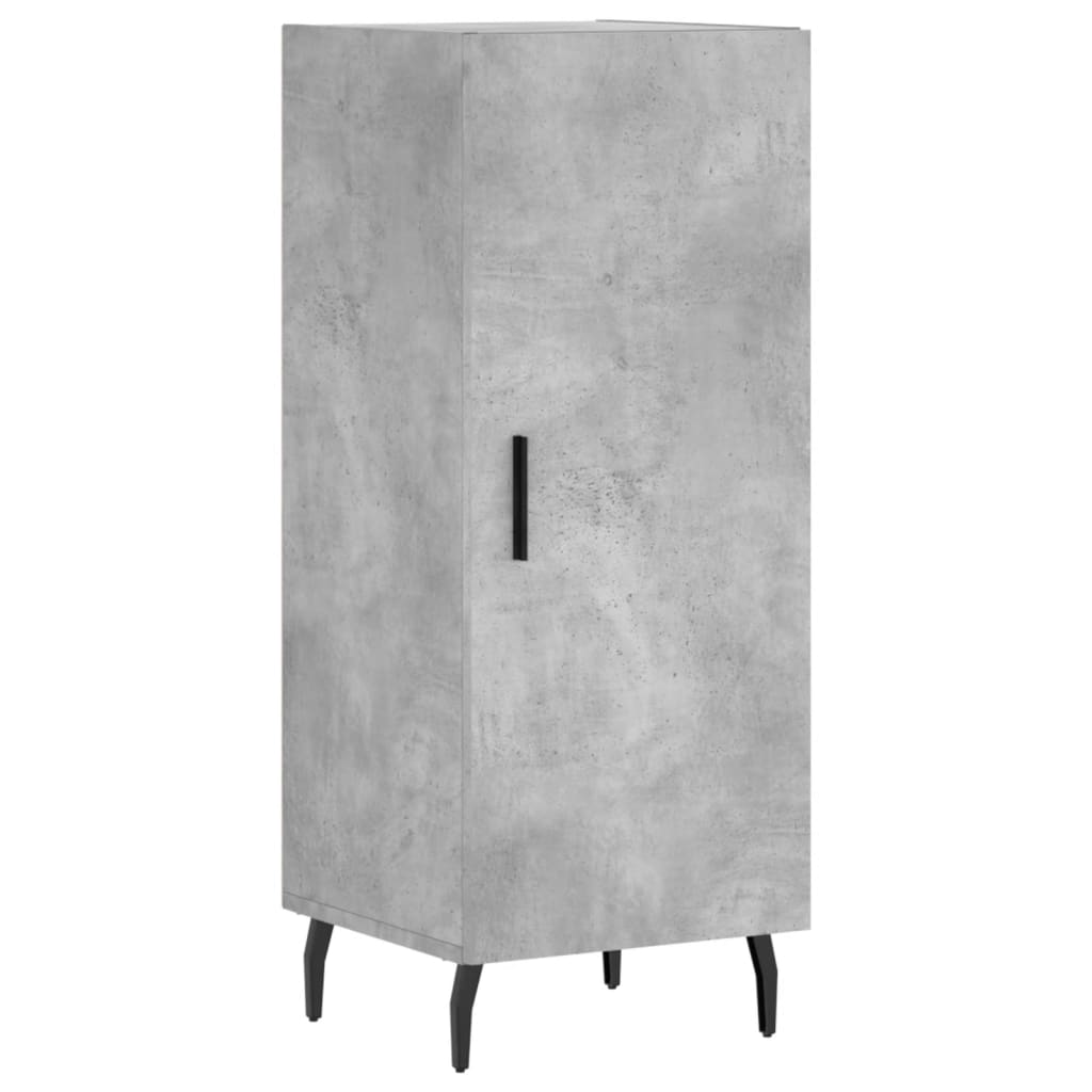 betonszürke szerelt fa magasszekrény 34,5x34x180 cm