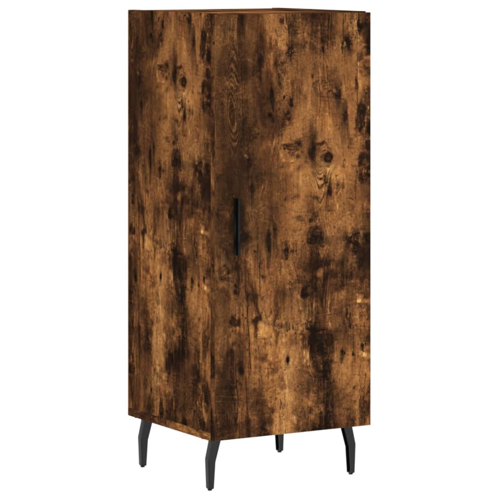 füstös tölgy színű szerelt fa magasszekrény 34,5x34x180 cm