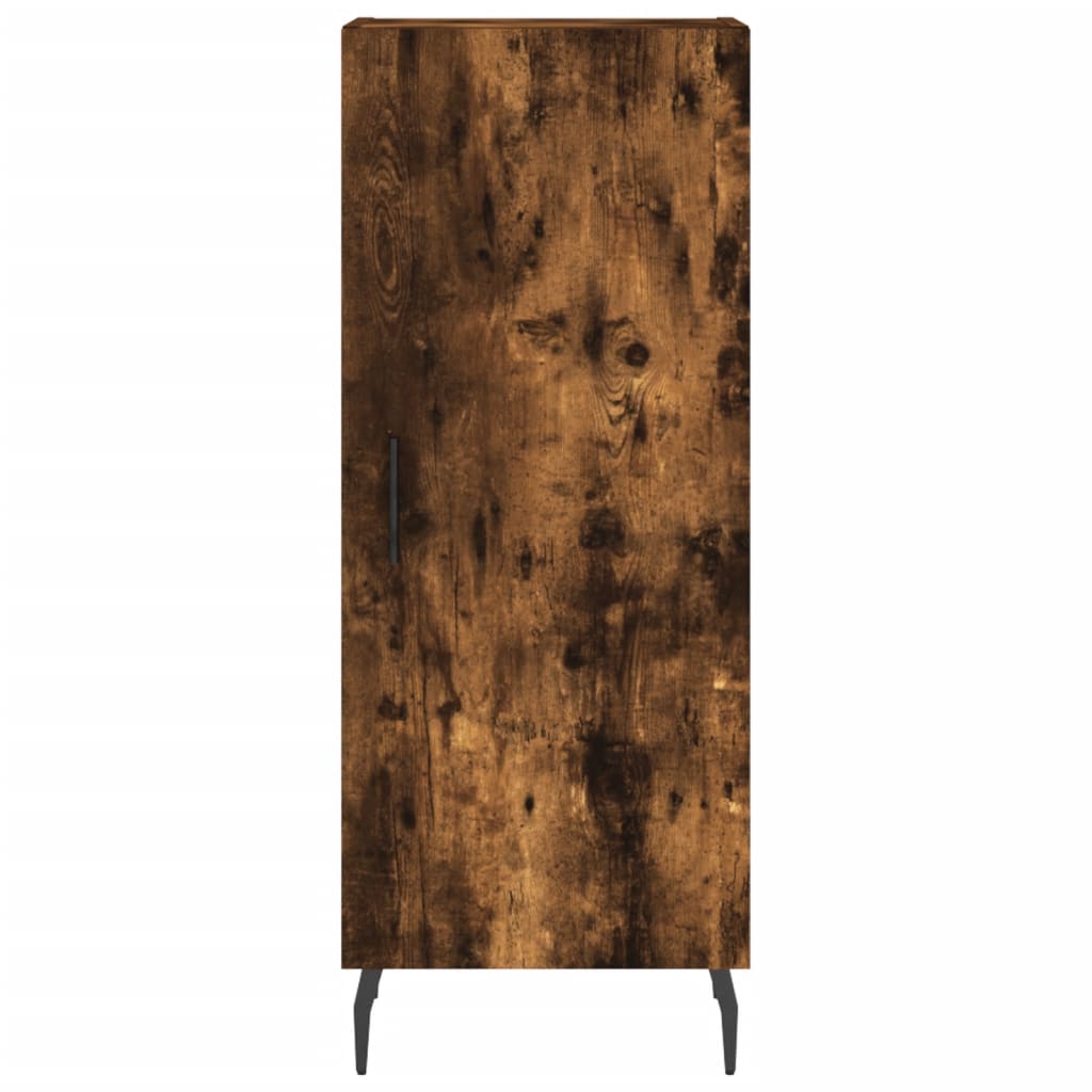 füstös tölgy színű szerelt fa magasszekrény 34,5x34x180 cm