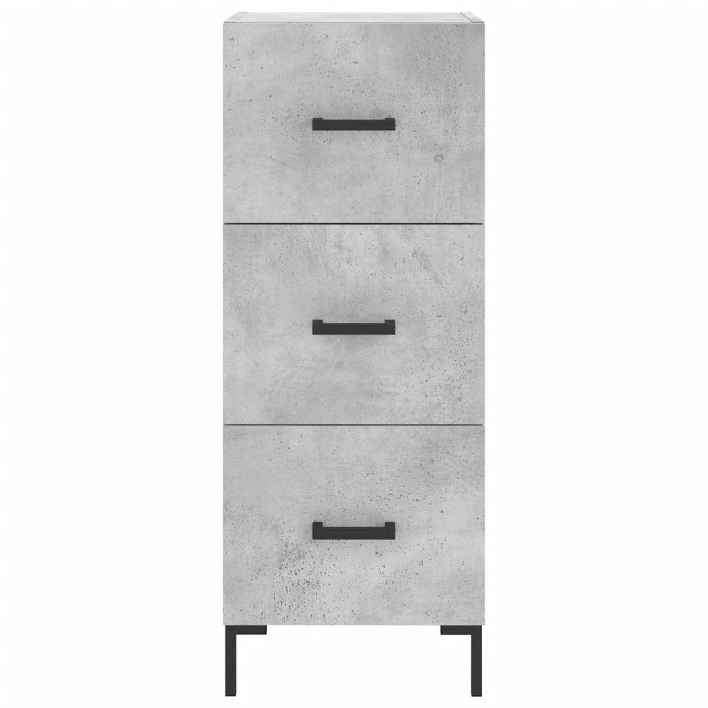 betonszürke szerelt fa magasszekrény 34,5x34x180 cm