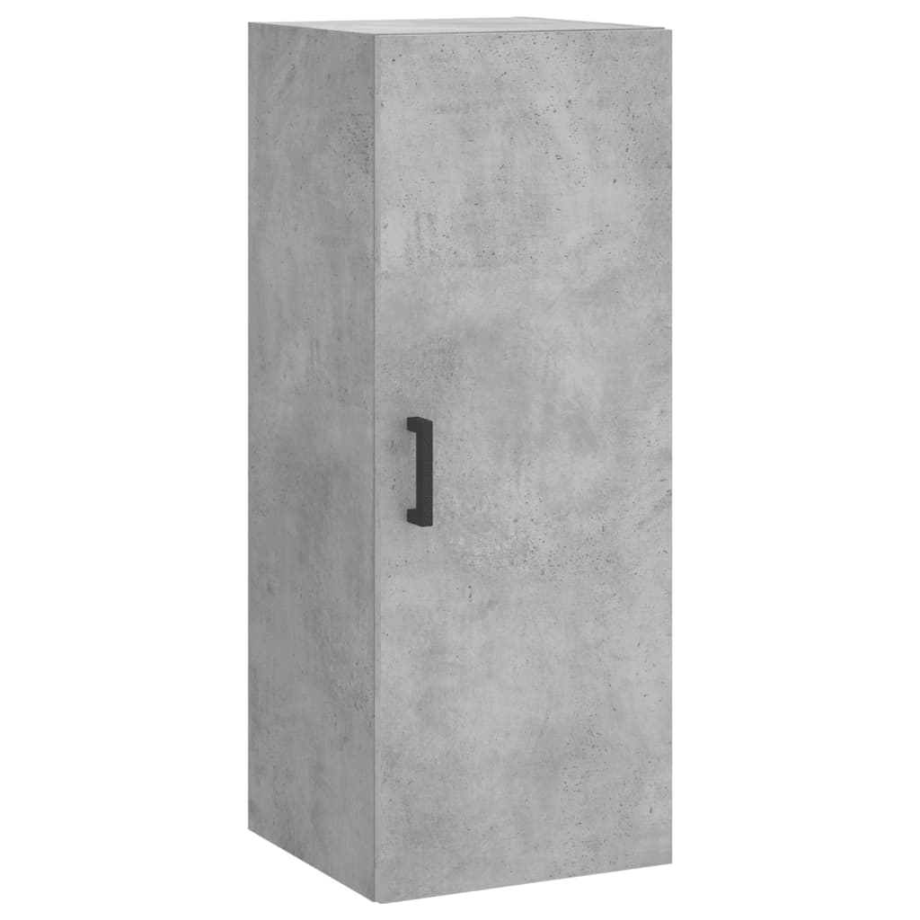 betonszürke szerelt fa magasszekrény 34,5x34x180 cm