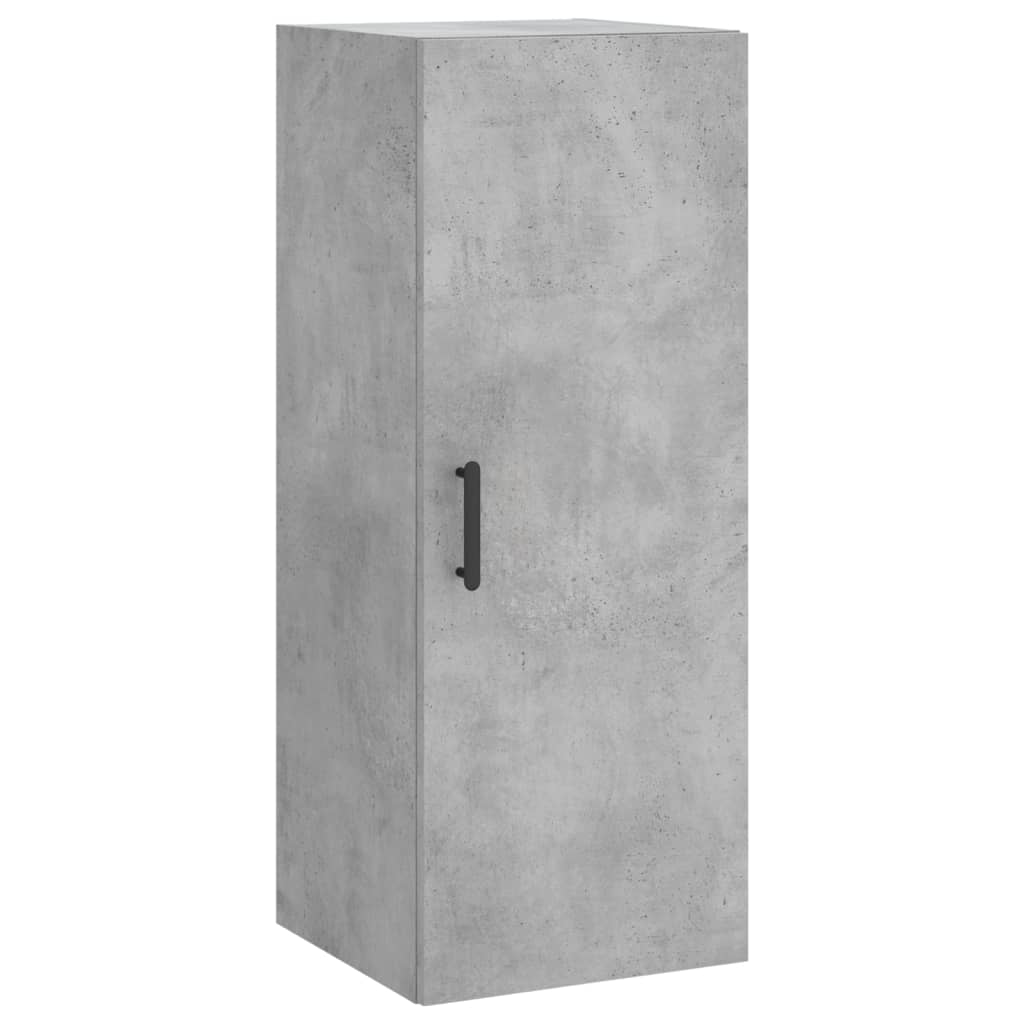 betonszürke szerelt fa magasszekrény 34,5x34x180 cm