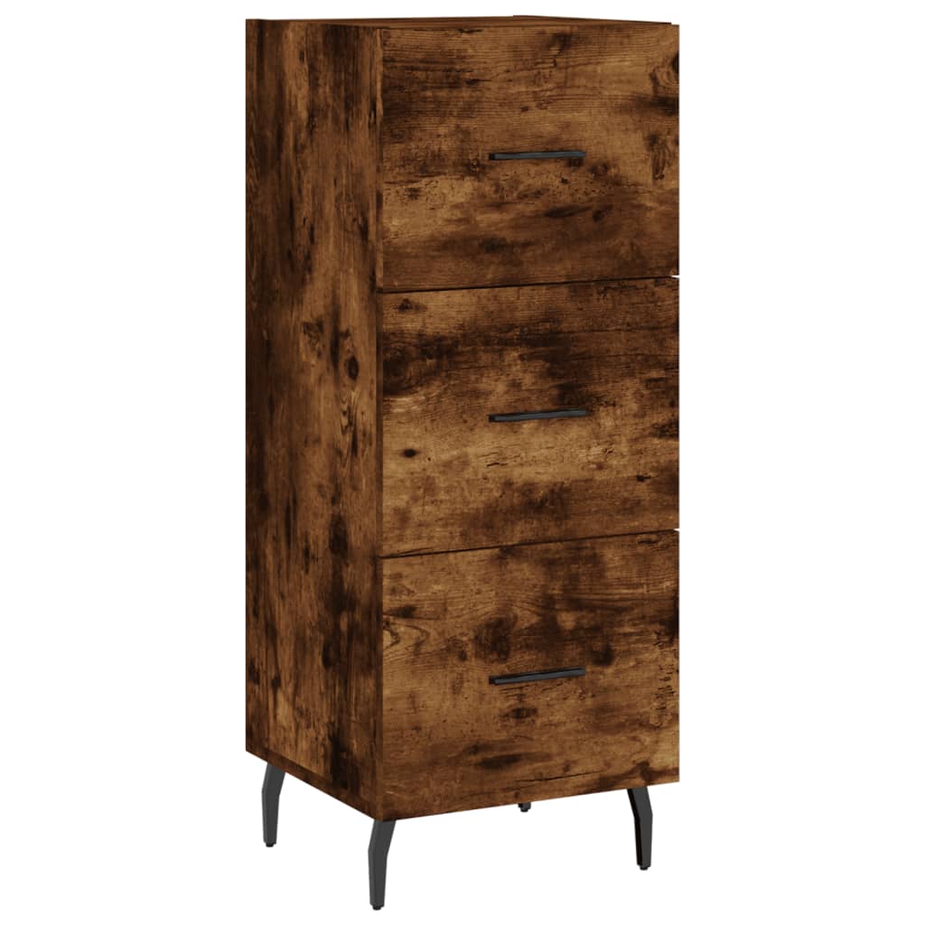 füstös tölgy színű szerelt fa magasszekrény 34,5x34x180 cm