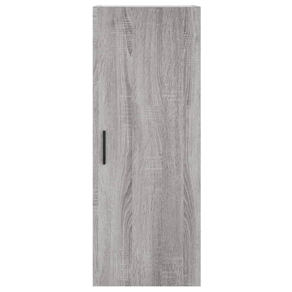 szürke sonoma szerelt fa magasszekrény 34,5 x 34 x 180 cm