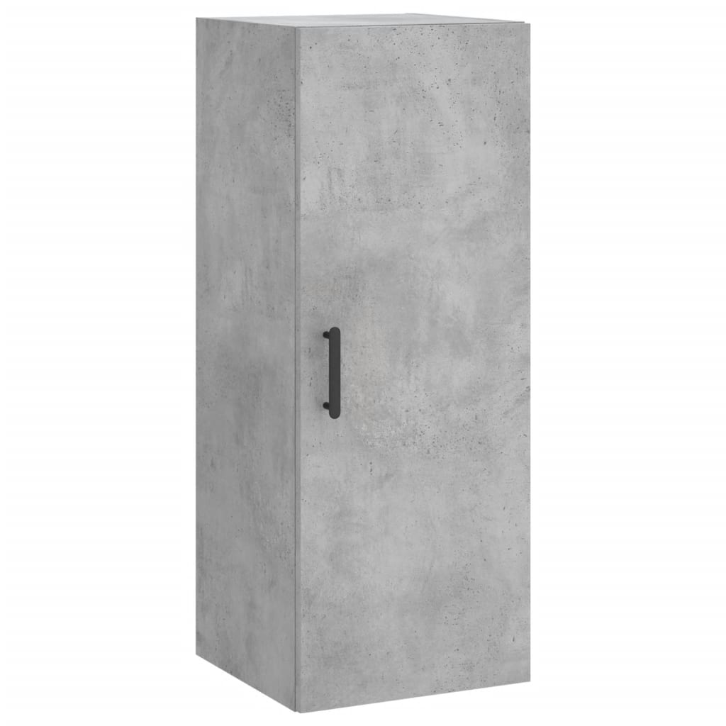 betonszürke szerelt fa magasszekrény 34,5x34x180 cm