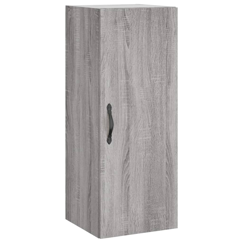 szürke sonoma szerelt fa magasszekrény 34,5 x 34 x 180 cm