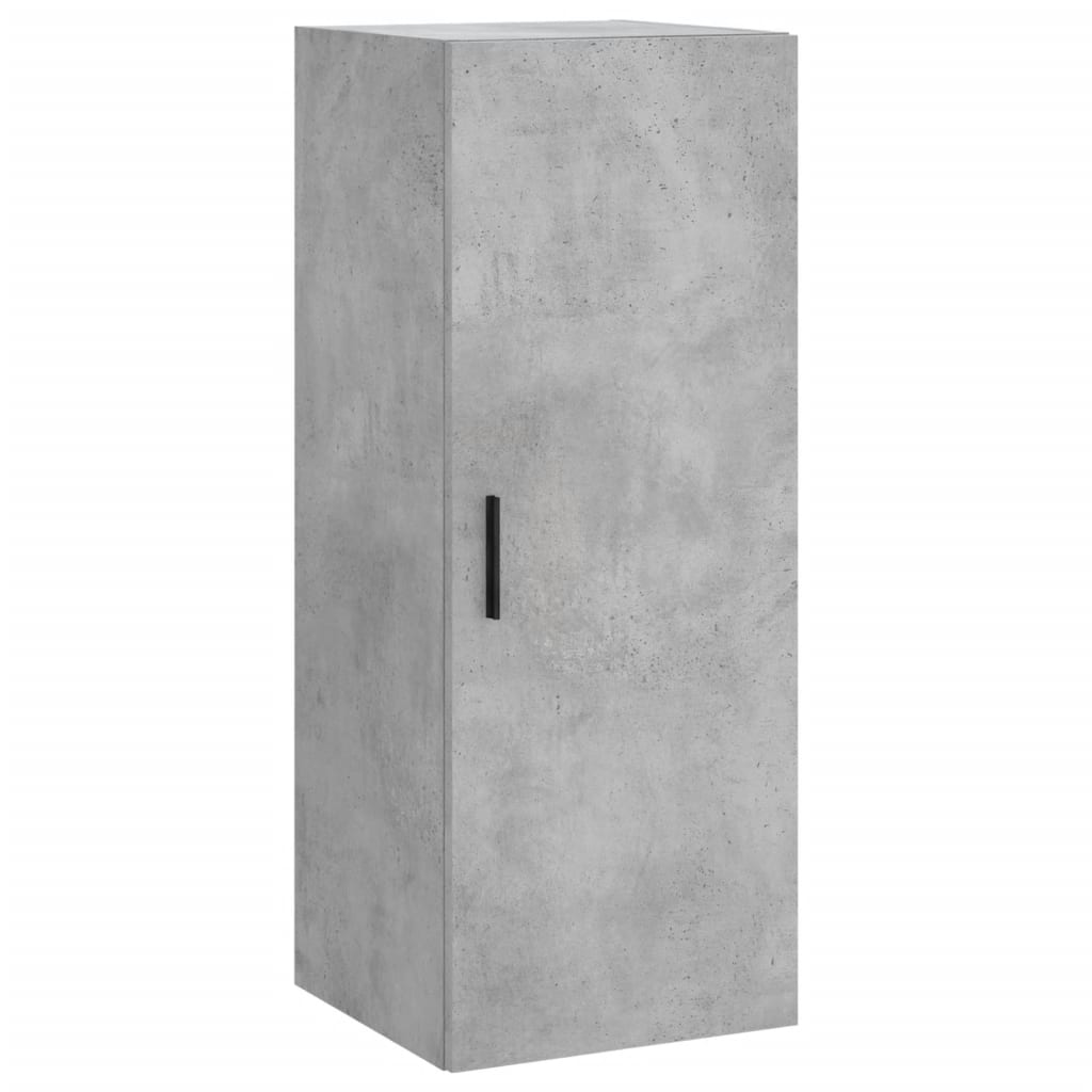 betonszürke szerelt fa magasszekrény 34,5x34x180 cm