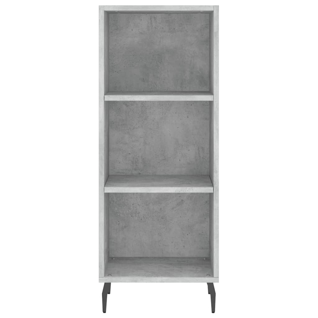 betonszürke szerelt fa magasszekrény 34,5x34x180 cm