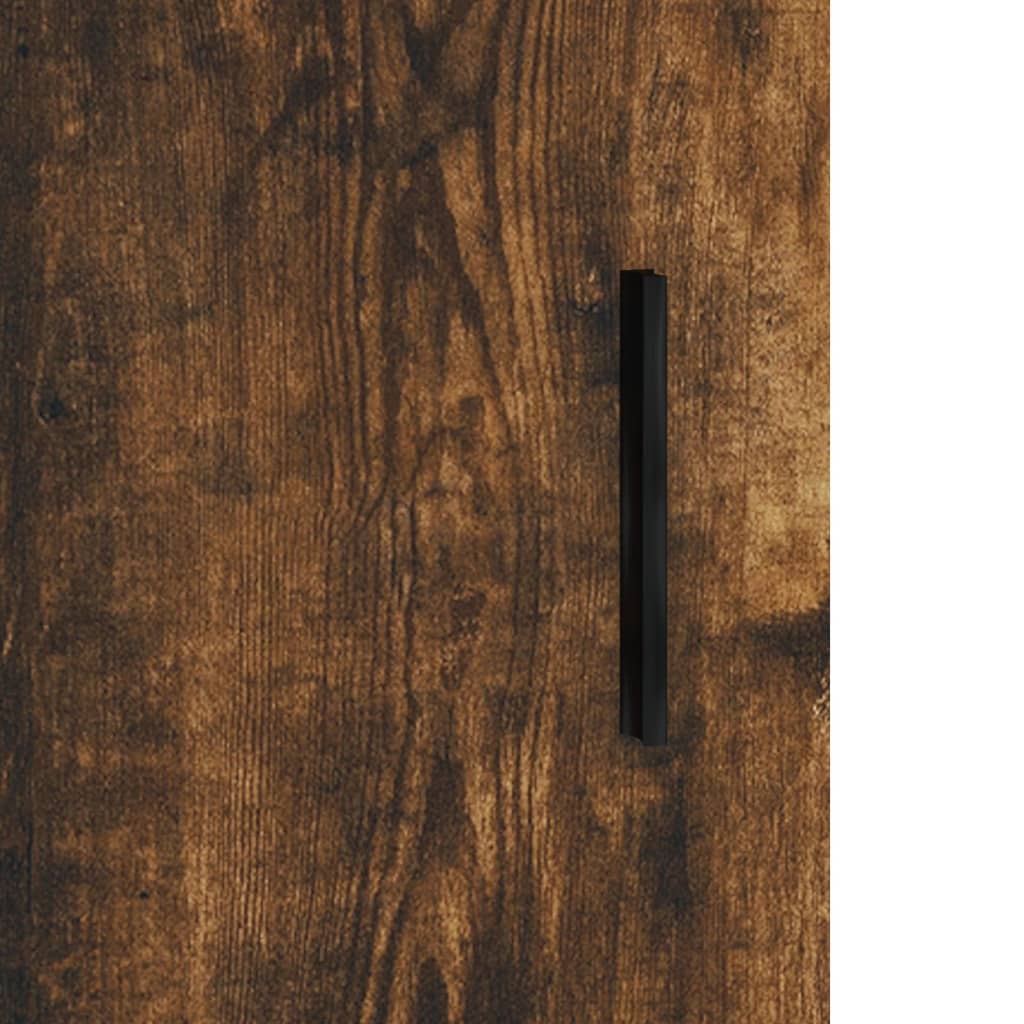 füstös tölgy színű szerelt fa magasszekrény 34,5x34x180 cm