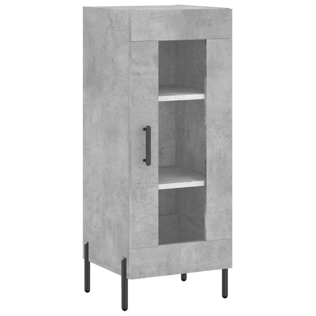 betonszürke szerelt fa magasszekrény 34,5x34x180 cm