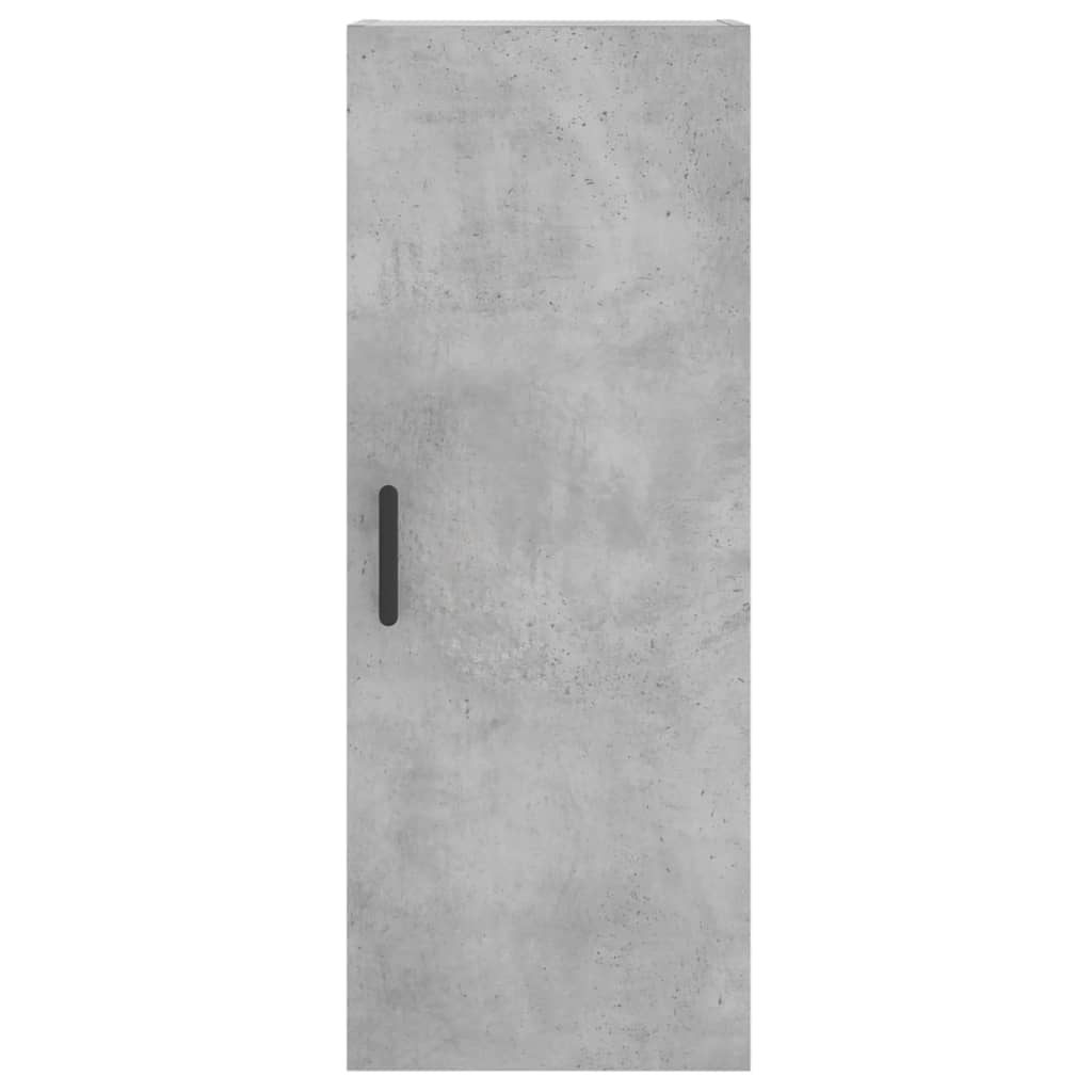 betonszürke szerelt fa magasszekrény 34,5x34x180 cm