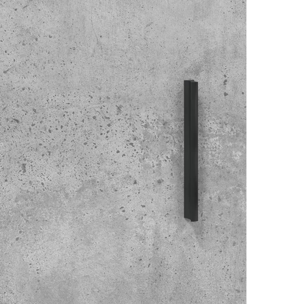 betonszürke szerelt fa magasszekrény 34,5x34x180 cm