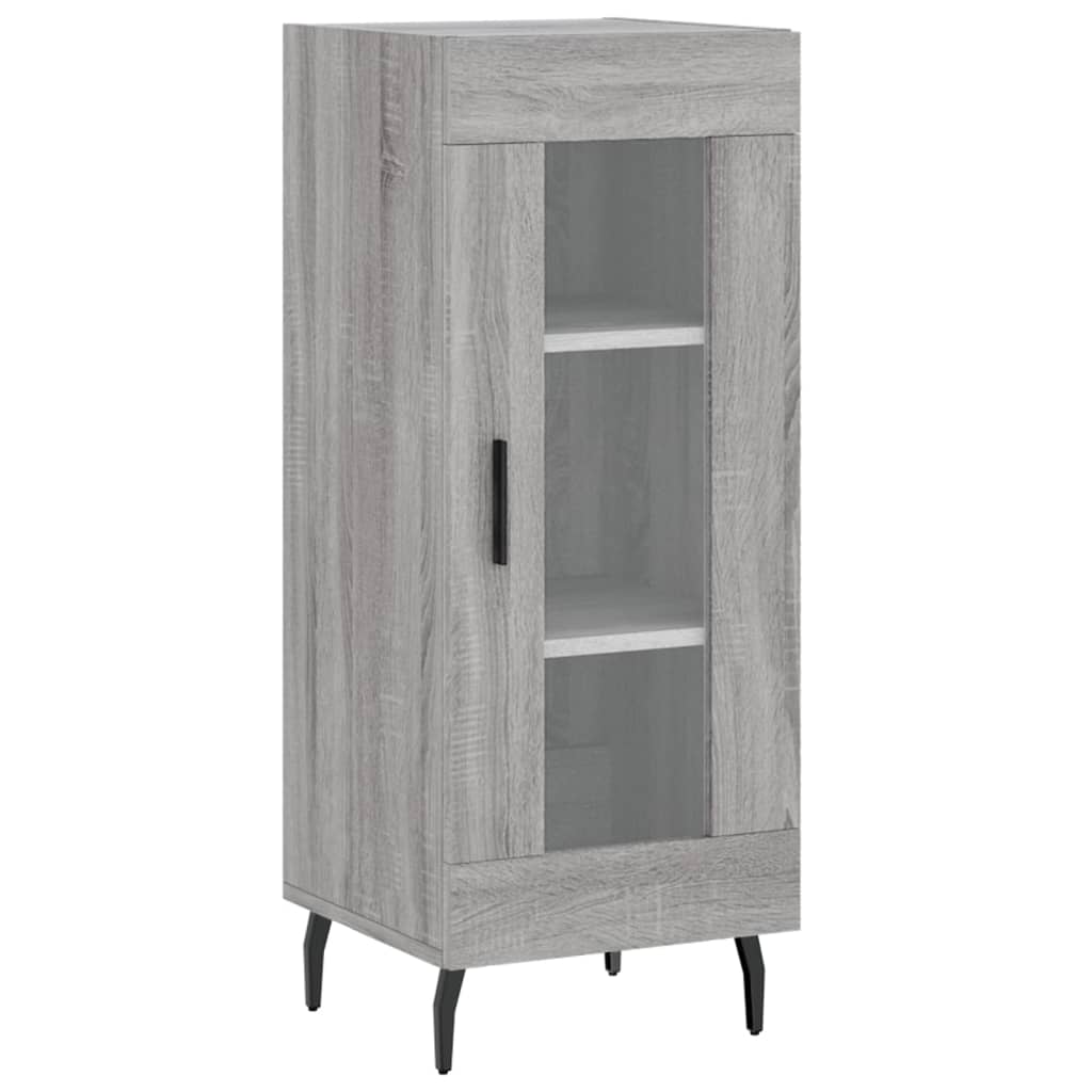 szürke sonoma szerelt fa magasszekrény 34,5 x 34 x 180 cm
