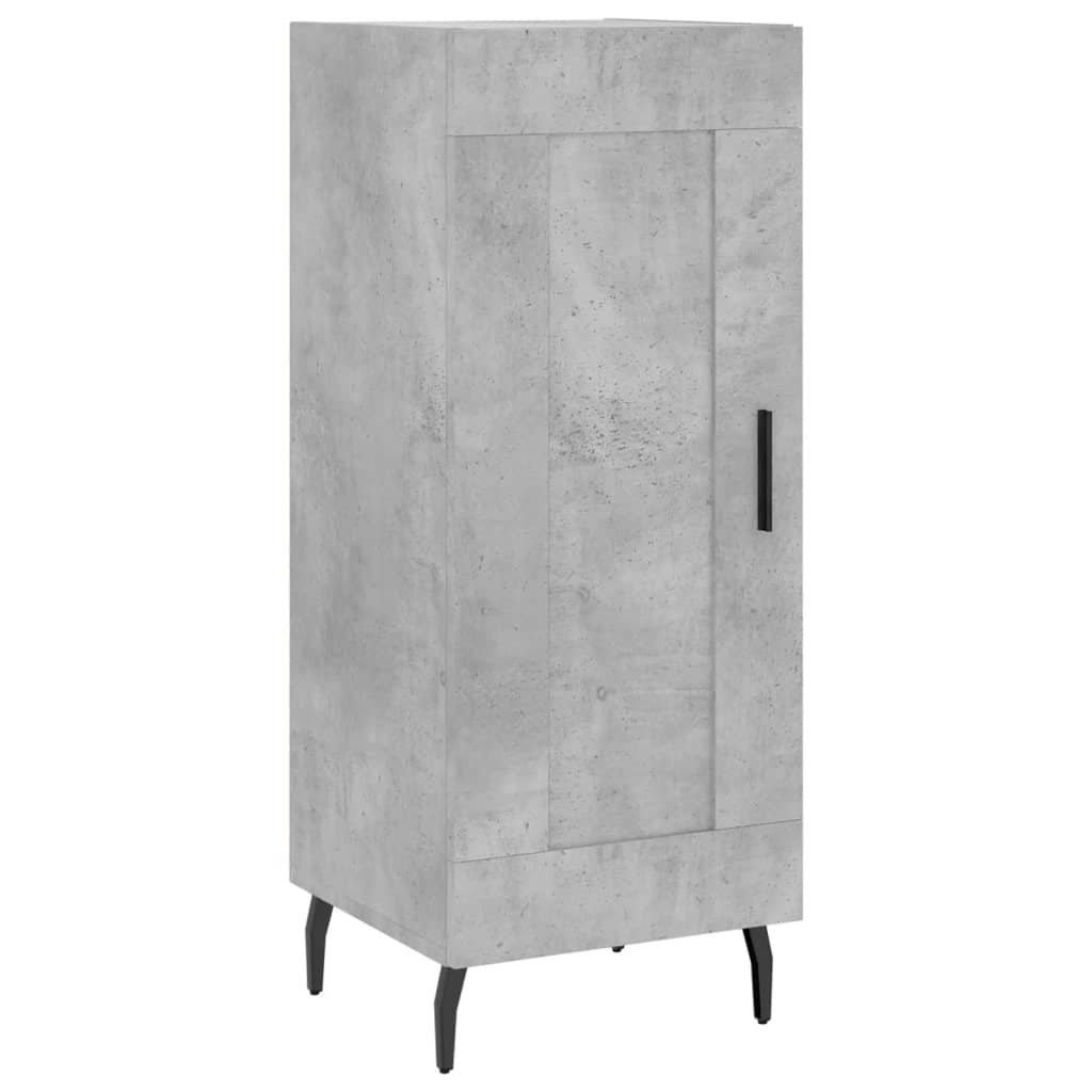 betonszürke szerelt fa magasszekrény 34,5x34x180 cm