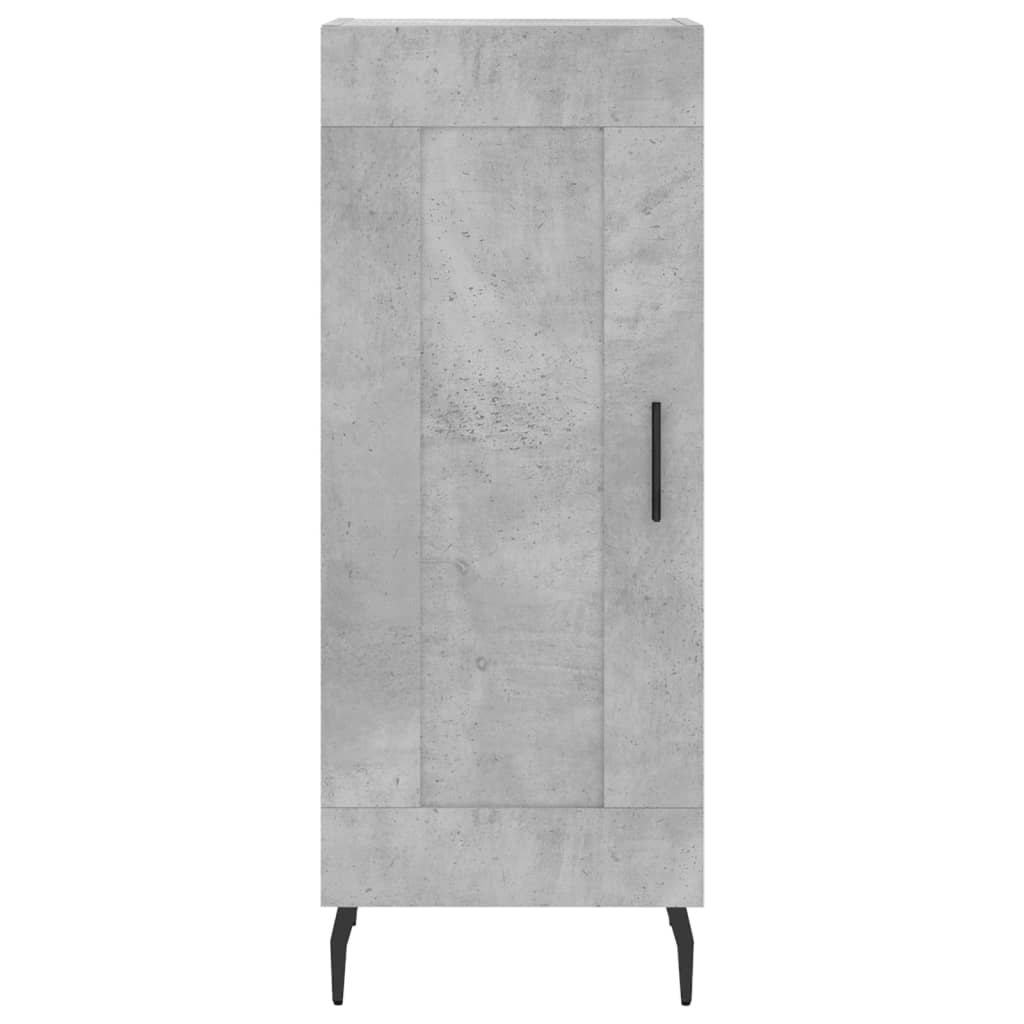 betonszürke szerelt fa magasszekrény 34,5x34x180 cm