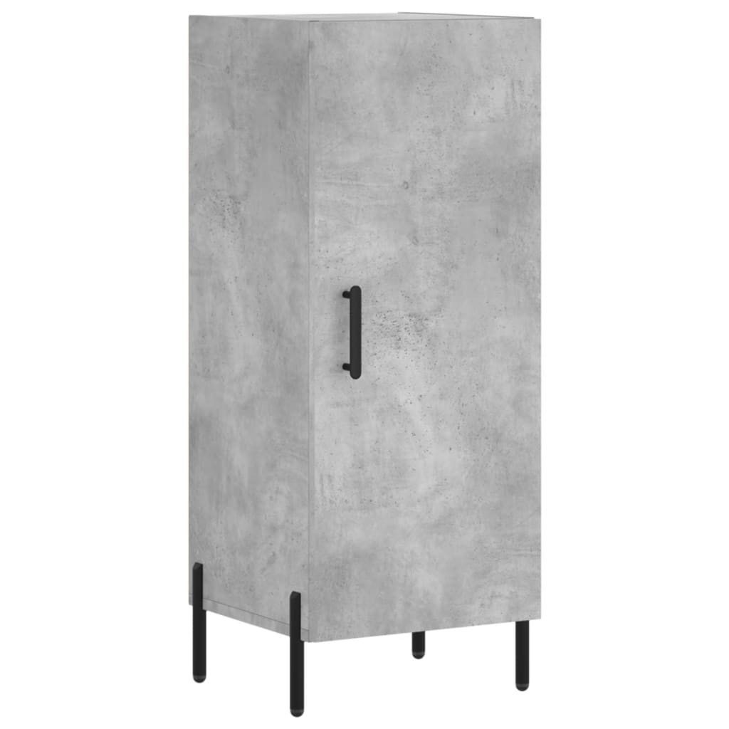 betonszürke szerelt fa magasszekrény 34,5x34x180 cm
