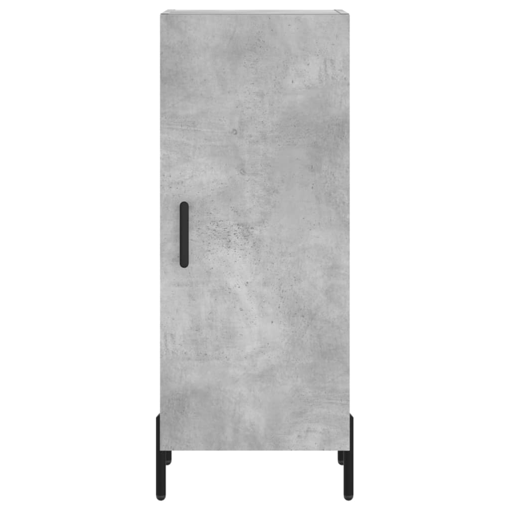 betonszürke szerelt fa magasszekrény 34,5x34x180 cm
