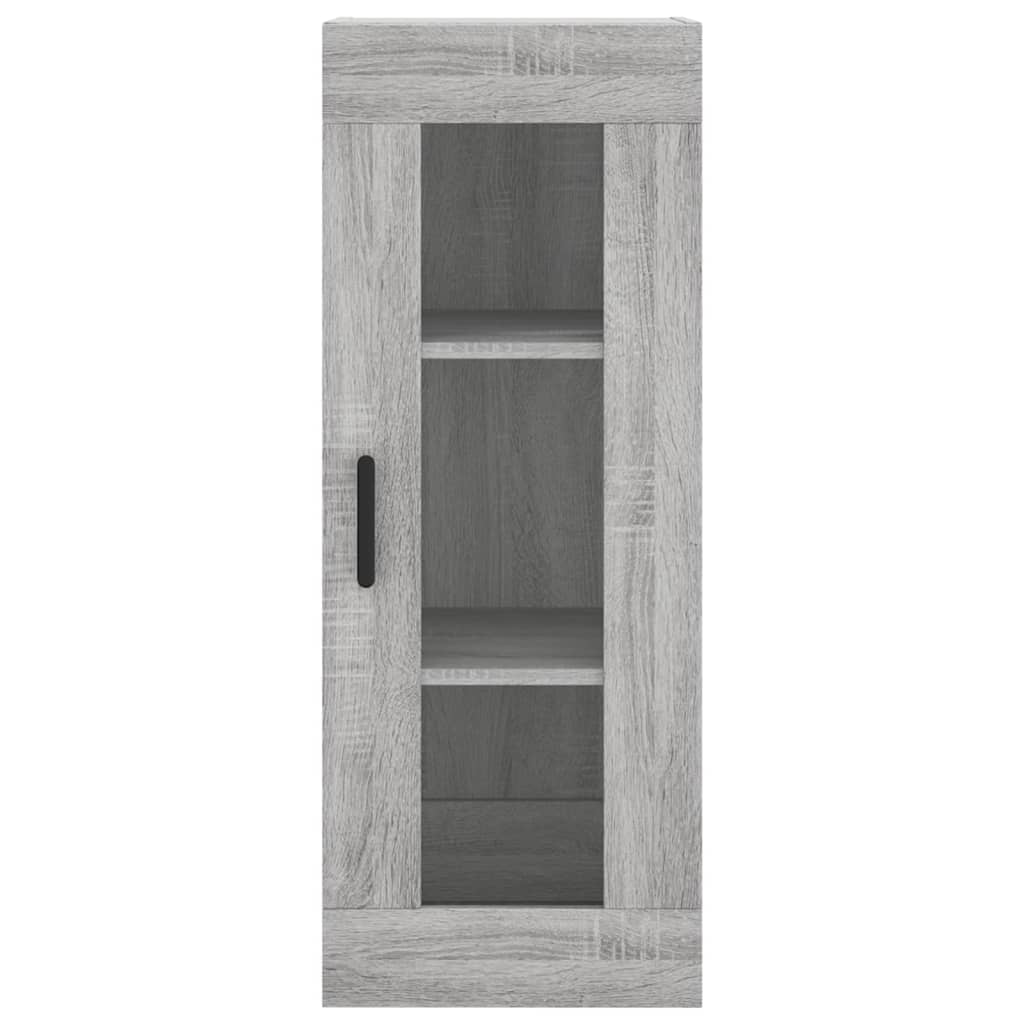 szürke sonoma szerelt fa magasszekrény 34,5 x 34 x 180 cm