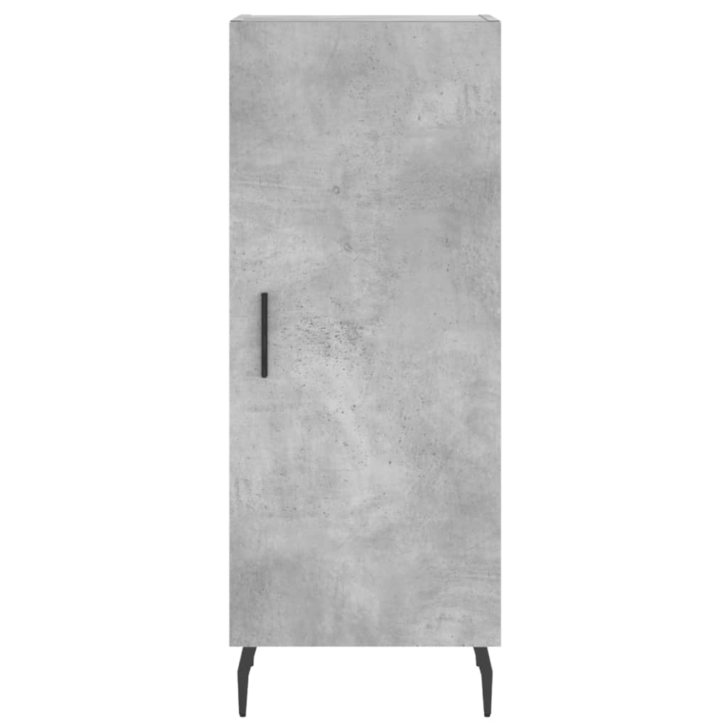 betonszürke szerelt fa magasszekrény 34,5x34x180 cm