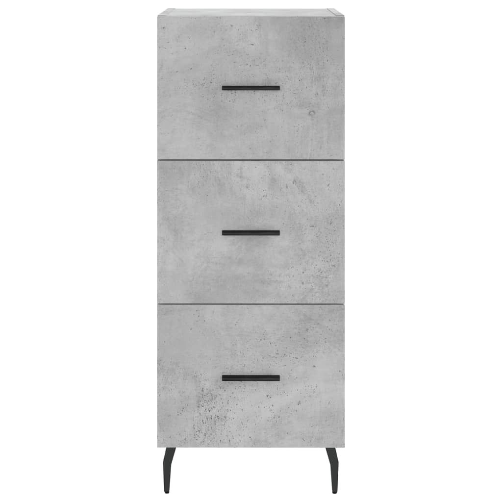 betonszürke szerelt fa magasszekrény 34,5x34x180 cm