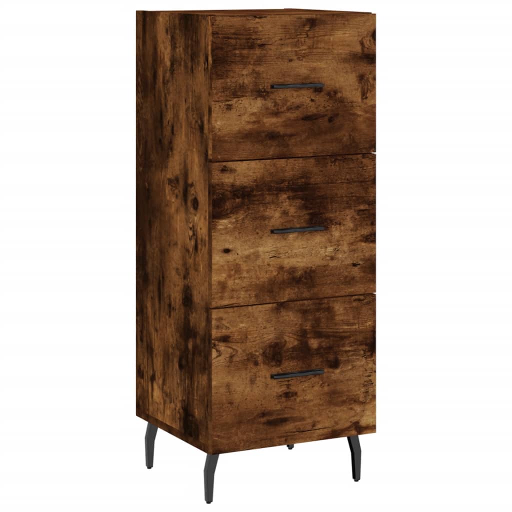 füstös tölgy színű szerelt fa magasszekrény 34,5x34x180 cm