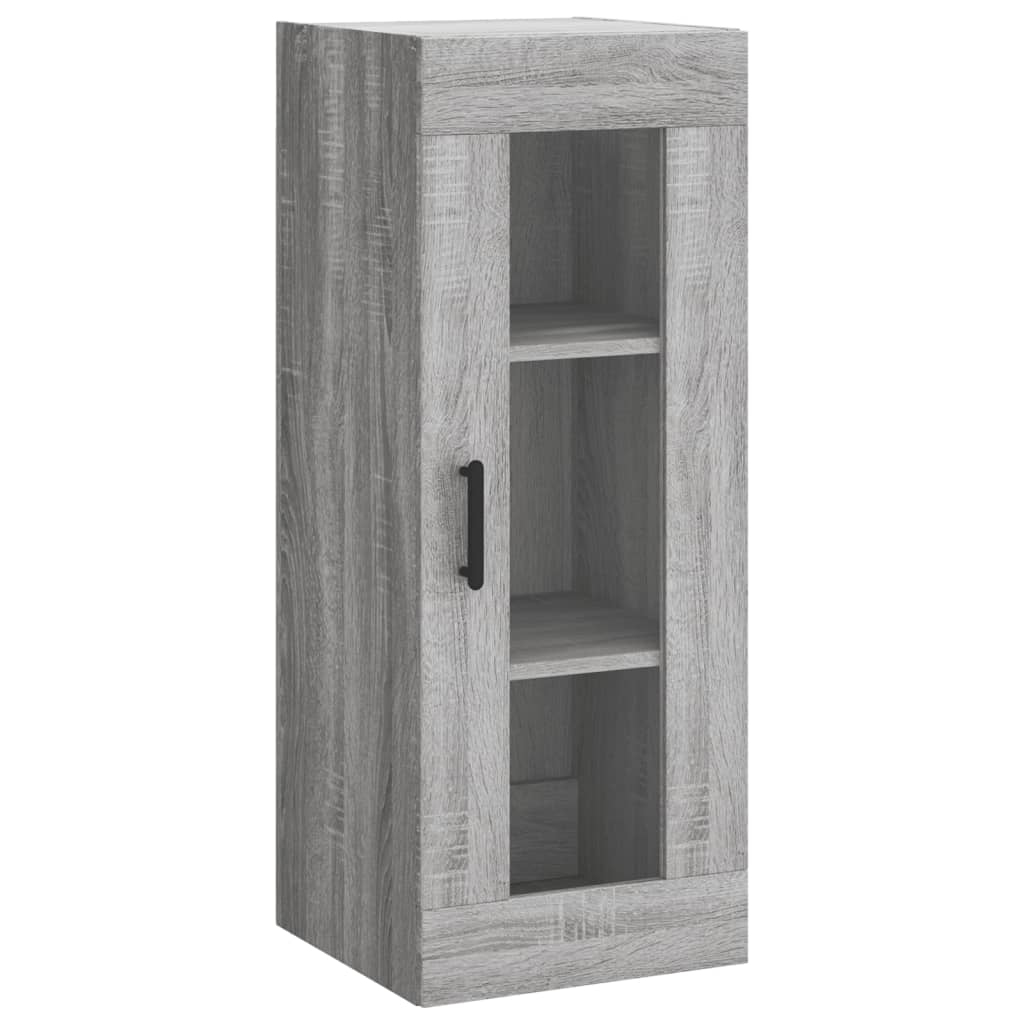 szürke sonoma szerelt fa magasszekrény 34,5 x 34 x 180 cm