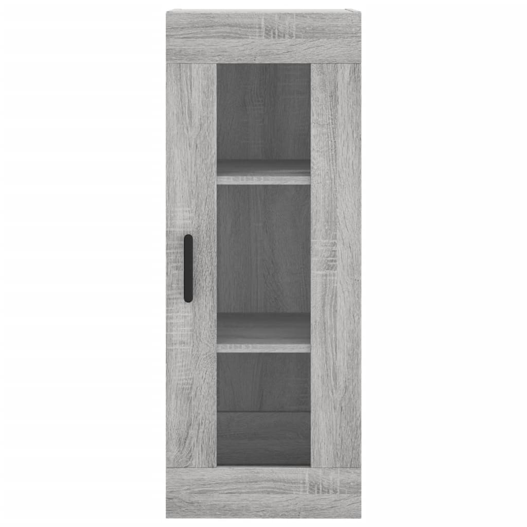 szürke sonoma szerelt fa magasszekrény 34,5 x 34 x 180 cm