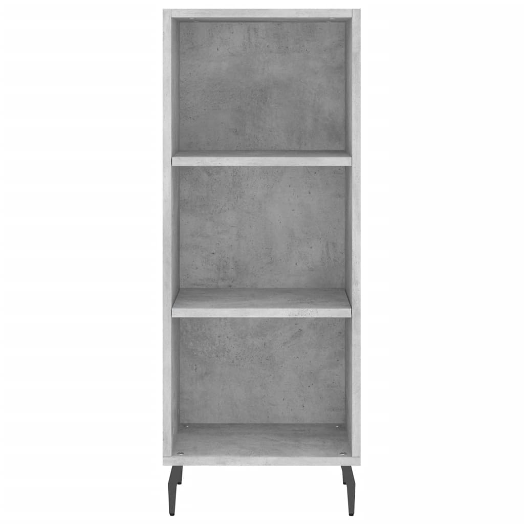 betonszürke szerelt fa magasszekrény 34,5x34x180 cm