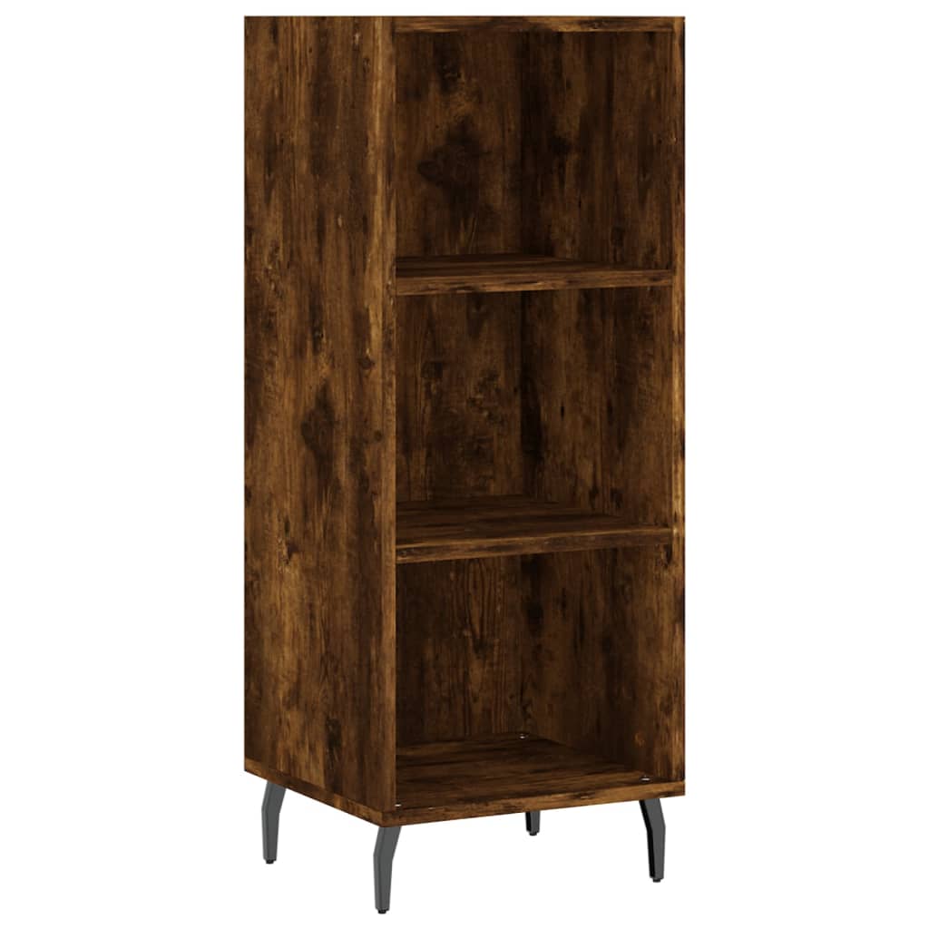 füstös tölgy színű szerelt fa magasszekrény 34,5x34x180 cm