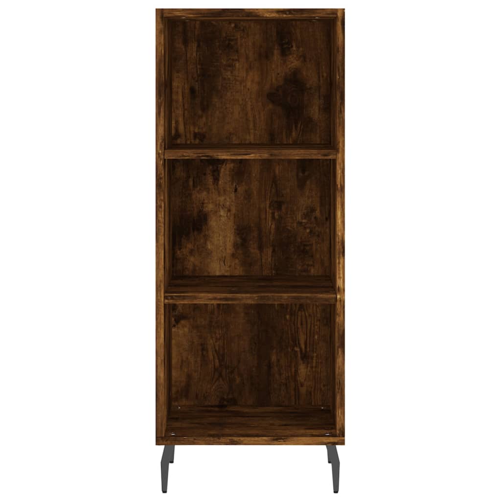 füstös tölgy színű szerelt fa magasszekrény 34,5x34x180 cm